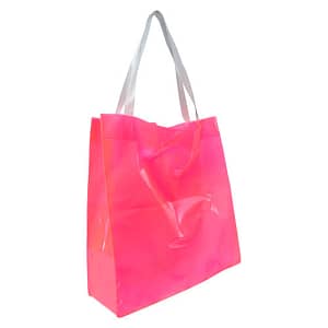 Ecobag-em-PVC-Rosa-Colorida-com-Alça