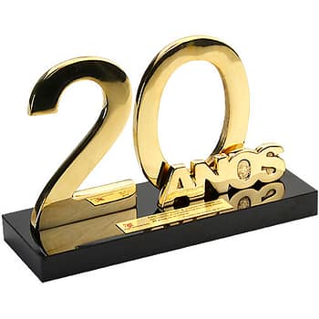Troféu 20 anos personalizadosTroféu 20 anos personalizados