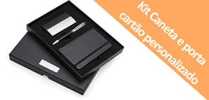 Kit Caneta e porta cartão personalizado 2