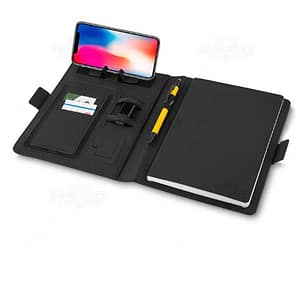 CADERNO EXECUTIVO COM POWERBANK PERSONALIZADO