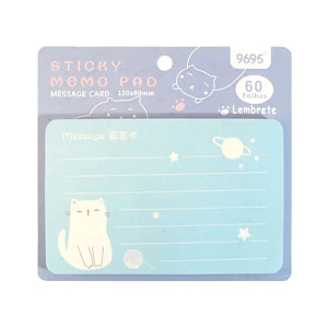 Stiky Memo Pad Retangular Gatinhos 47