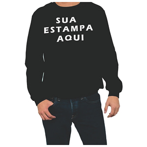 Moletom Blusa Personalizado Sua Ideia Logo Estampa Foto 2