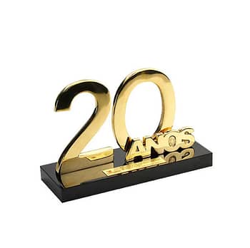 Troféu 20 anos personalizados