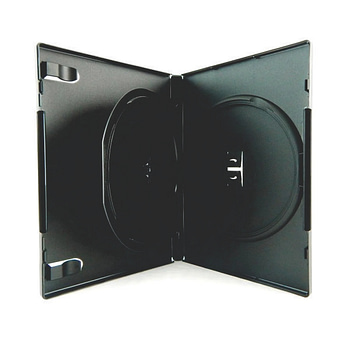 Porta Dvd Duplo Box Preto 14mm