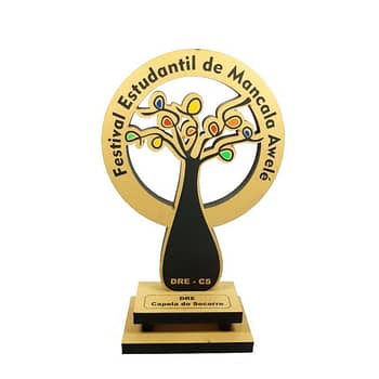 Troféu De Madeira Personalizado