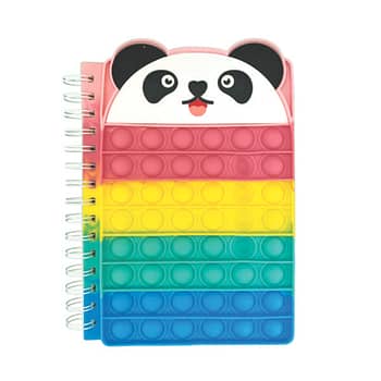 Caderno Pop It Fidgets Anti-Stress Fofo Panda Art Hobby
