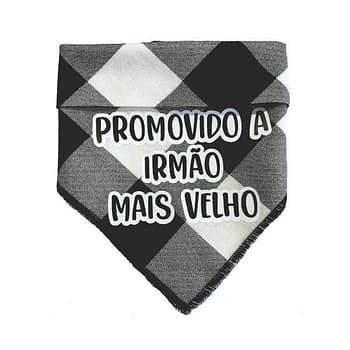 Bandana Para Cães e Gatos Promovido a Irmão Mais Velho 4