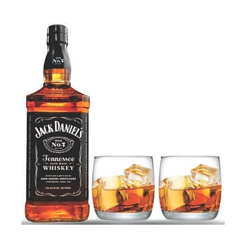 Kit Whisky Jack Daniels com 2 Copos de vidro