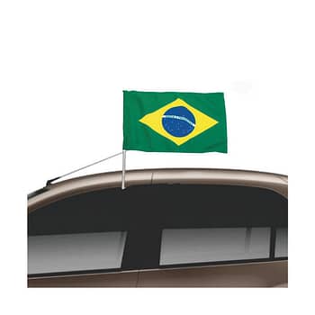 Bandeira do Brasil com Suporte para Carro 1