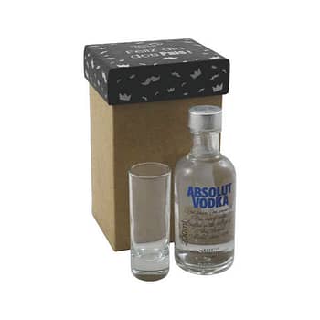 Kit Vodka Absolut 200ML e Copo Personalizado