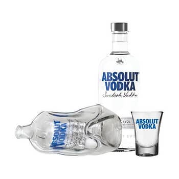 Kit Vodka Absolut, Copos e Petisqueira de Vidro