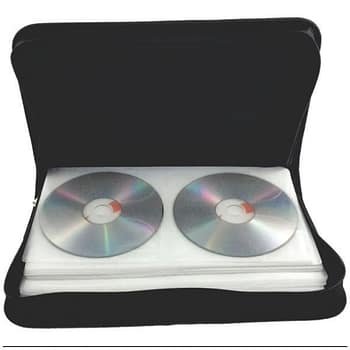 Pasta Porta Dvd para 80 Discos Preto