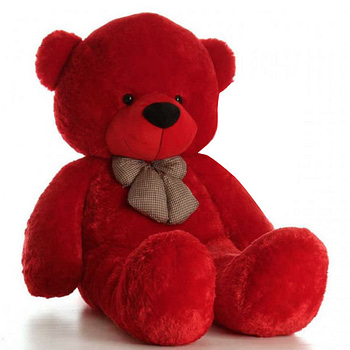 Mascote-de-Pelúcia-Urso-Vermelho