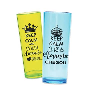 Copos personalizados long drink neon