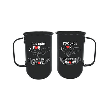 Caneca de alumínio personalizada casal 9