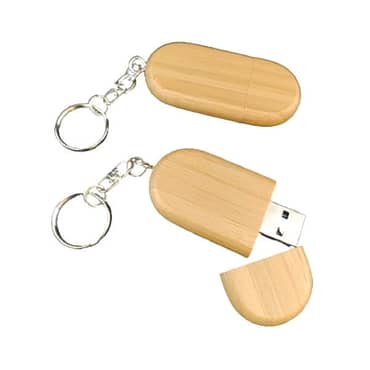 Chaveiro Pen Drive em Madeira Personalizado 42