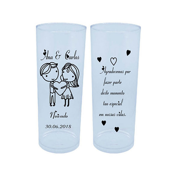 Copo Long Drink Personalizado para Casamento