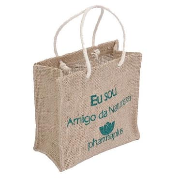 15 Ecobag em juta com alças algodão personalizada