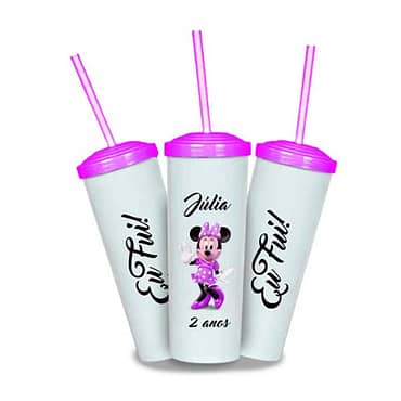 Copos Long Drink com Canudo Personalizados