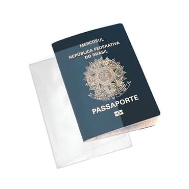 Porta Passaporte em PVC Cristal Transparente